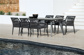 Ritz Alu Dining Table Alu Charcoal Mat Ceramic Cement Grey 240X100