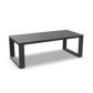 Linate Dining Table Alu Charcoal Mat Ceramic Cement Grey 220X100