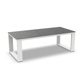 Linate Dining Table Alu White Mat Ceramic Cement Grey 220X100