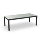 Danli Dining Table Alu Charcoal Mat Glass Light Grey 220X100