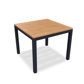 Lugo Dining Table Alu Charcoal Mat Teak Wood 90X90