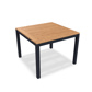 Lugo Dining Table Alu Charcoal Mat Teak Wood 100x100