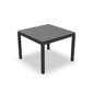 Lugo Dining Table Alu Charcoal Mat Ceramic Cement Grey 100X100