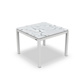 Lugo Dining Table Alu White Mat Ceramic Graduario 100X100