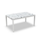 Lugo Dining Table Alu White Mat Ceramic Graduario 160X90