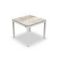 Lugo Dining Table Alu White Mat HPL Grigio Granite/Nero Granite Switch 90X90