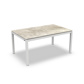 Lugo Dining Table Alu White Mat HPL Grigio Granite/Nero Granite Switch 160X90