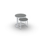 Bertus Side Table Set Alu White Mat Ceramic Cement Grey D35+45